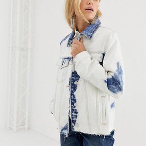 Blank NYC Oversized Tie Dye Denim Jacket / Size M / ASOS